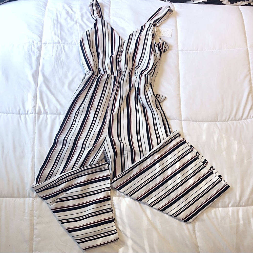 NWT Capri Striped Romper